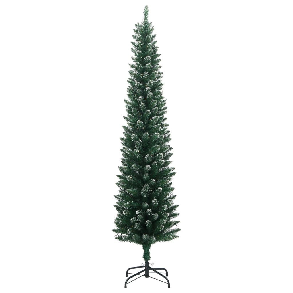 vidaXL LED Baum Künstlicher Weihnachtsbaum Schlank 150 LEDs 120 cm