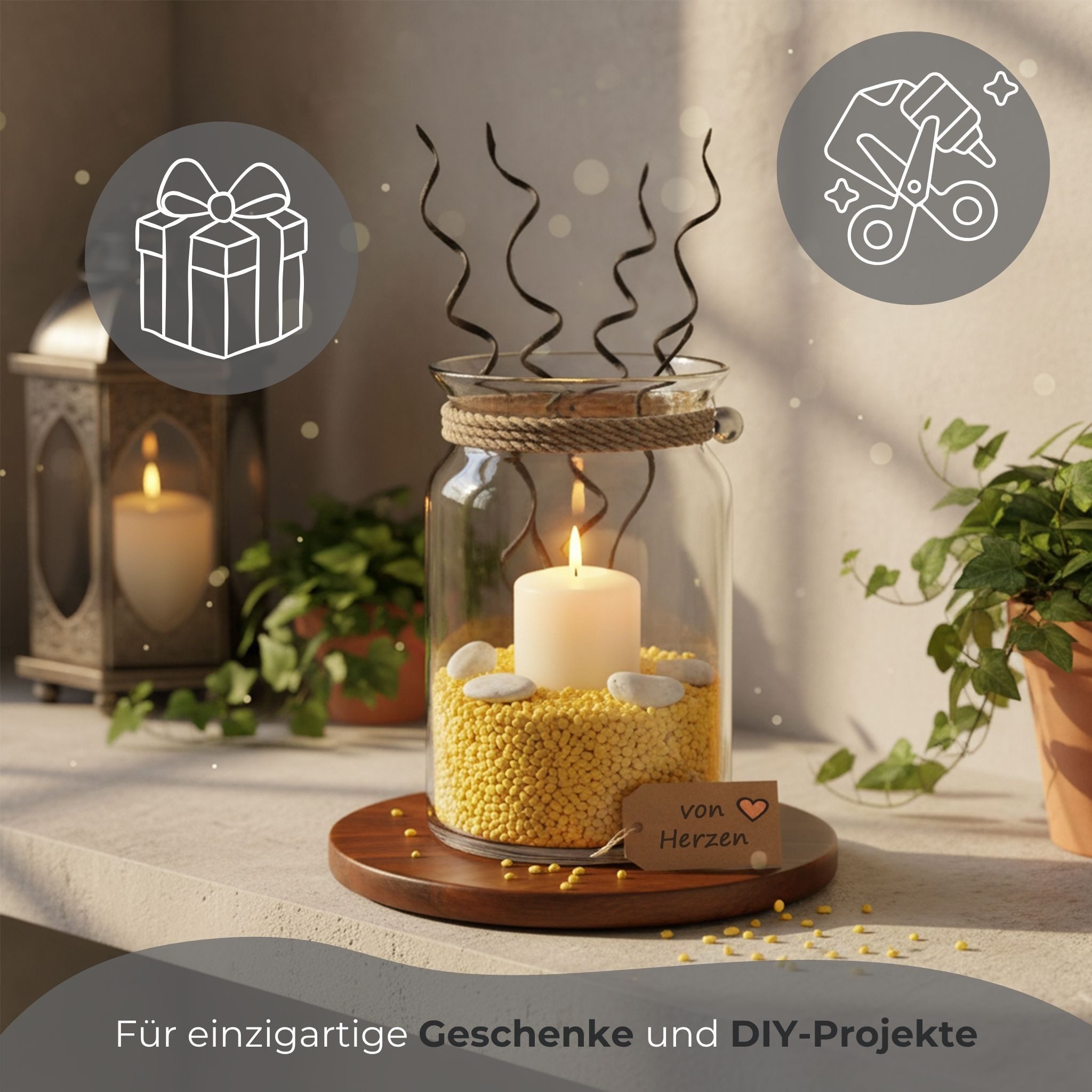 matches21 HOME & HOBBY Dekosand Deko-Granulat flieder Ø 2 - 3 mm als Gläser, Vasen Streudeko (1-St)