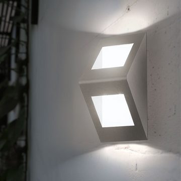 EGLO Außen-Wandleuchte, Leuchtmittel inklusive, Warmweiß, 19 Watt LED Außen Leuchte Haus Wand Beleuchtung Hof Up Down