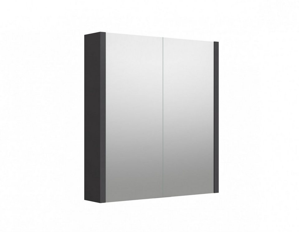 welltime Spiegelschrank Urban Türen mit Soft-Close-Funktion, mit 2  Glaseinlegeböden