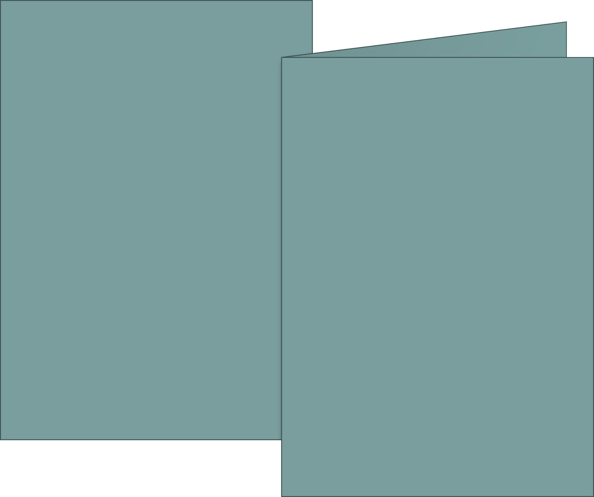 BRUNNEN Поздравительные открытки Klappkarte Universalpapier, B6 200 g/m² petrol 10 Stück