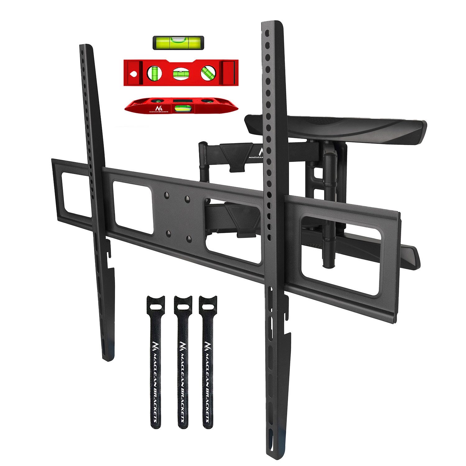 Maclean TV-Wandhalterung MC-423 fester TV‑Halter für 43–100″ (109–254 cm), bis 80 kg, (bis 100,00 Zoll, Slim Design stabile TV‑Halterung für Wohnzimmer & Home Cinema)
