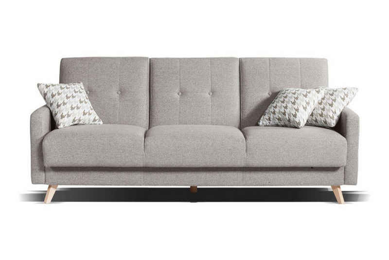 JVmoebel 3-Sitzer Sofa 3 Sitzer Design Polster Modern Textil Stoff Dreisitzer Sofort, 1 Teile, Made in Europa