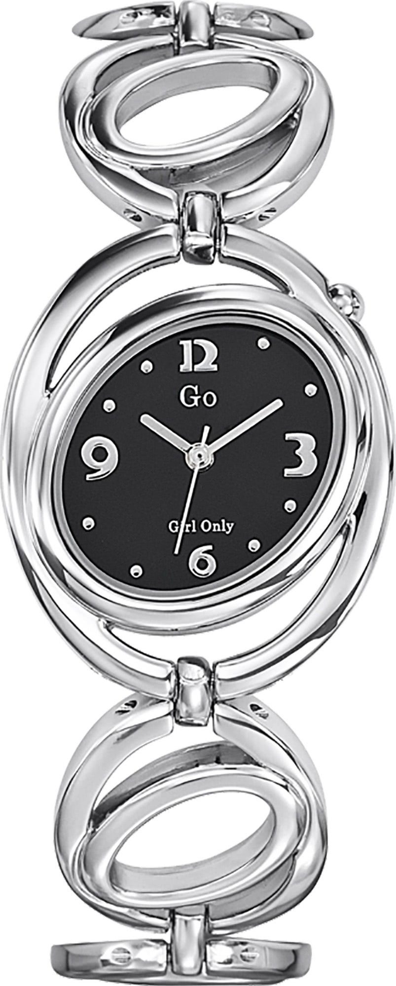 Girl Only Quarzuhr Girl Only Damen Armbanduhr Edelstahlband, (Analoguhr), Damenuhr GO silber, klein (ca. 30mm) Edelstahlarmband, Elegant-Style