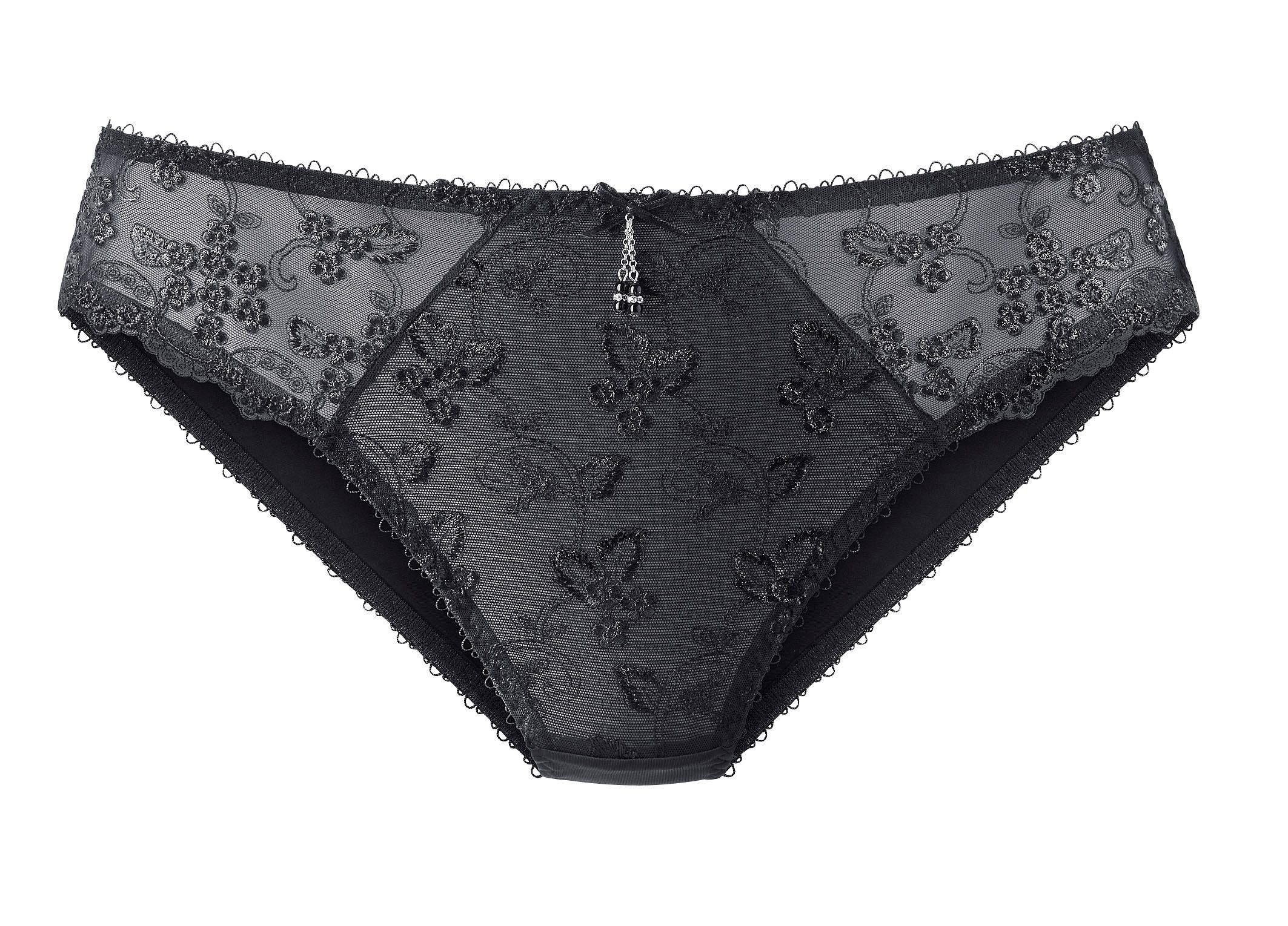 LASCANA Slip Dessous mit schöner Blümchen-Stickereispitze