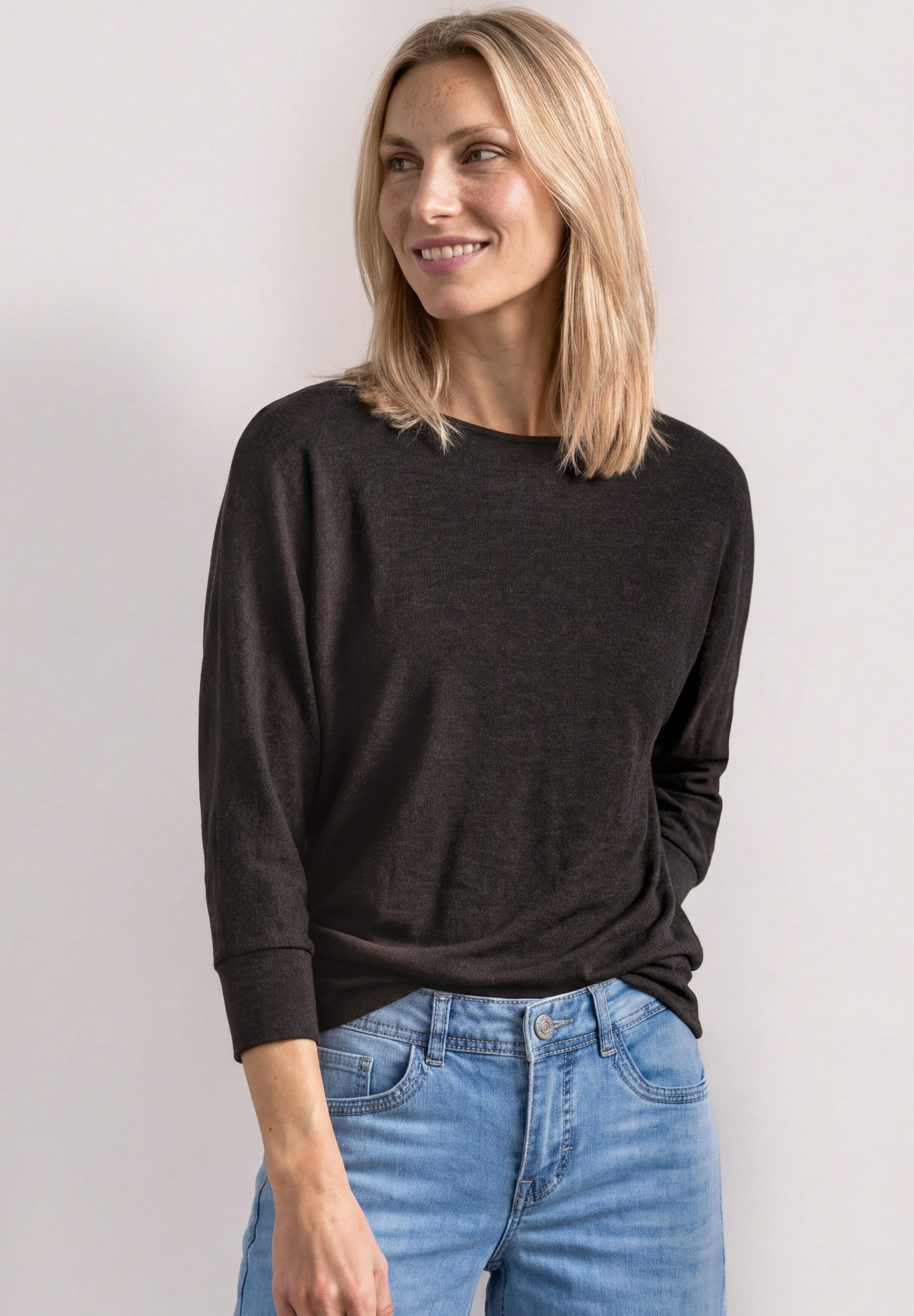 STREET ONE Langarmshirt mit Fledermausärmeln