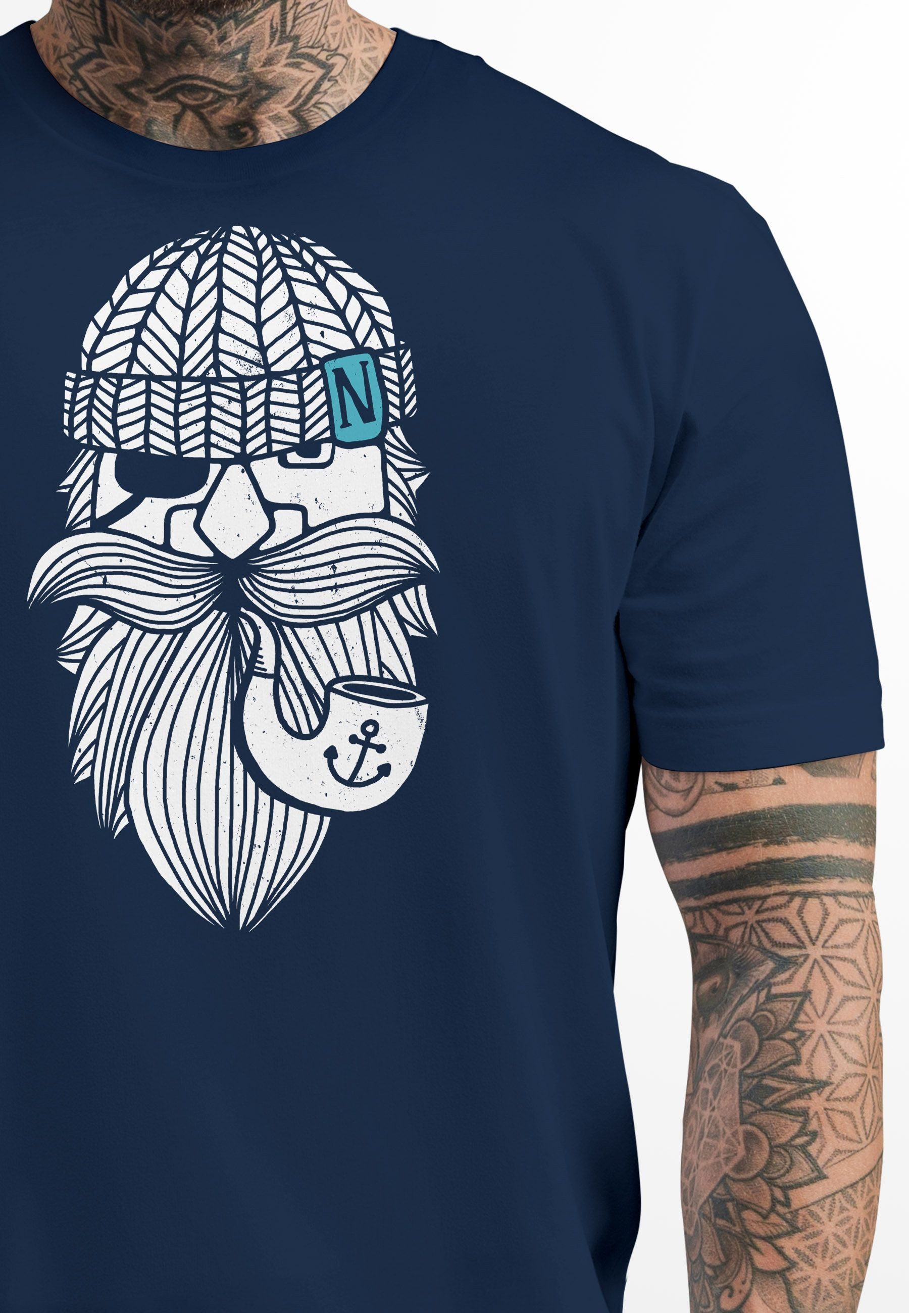 Neverless Print-Shirt Herren T-Shirt Printshirt Seemann günstig online kaufen