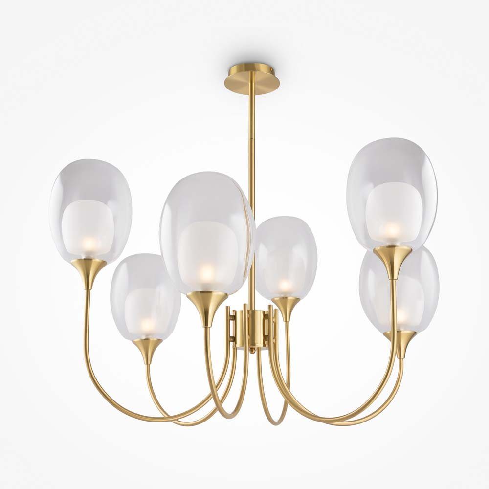 Maytoni Kronleuchter, Leuchtmittel nicht inklusive, Lüster Kronleuchter Pendelleuchte Pendellampe Esszimmerlampe Glas