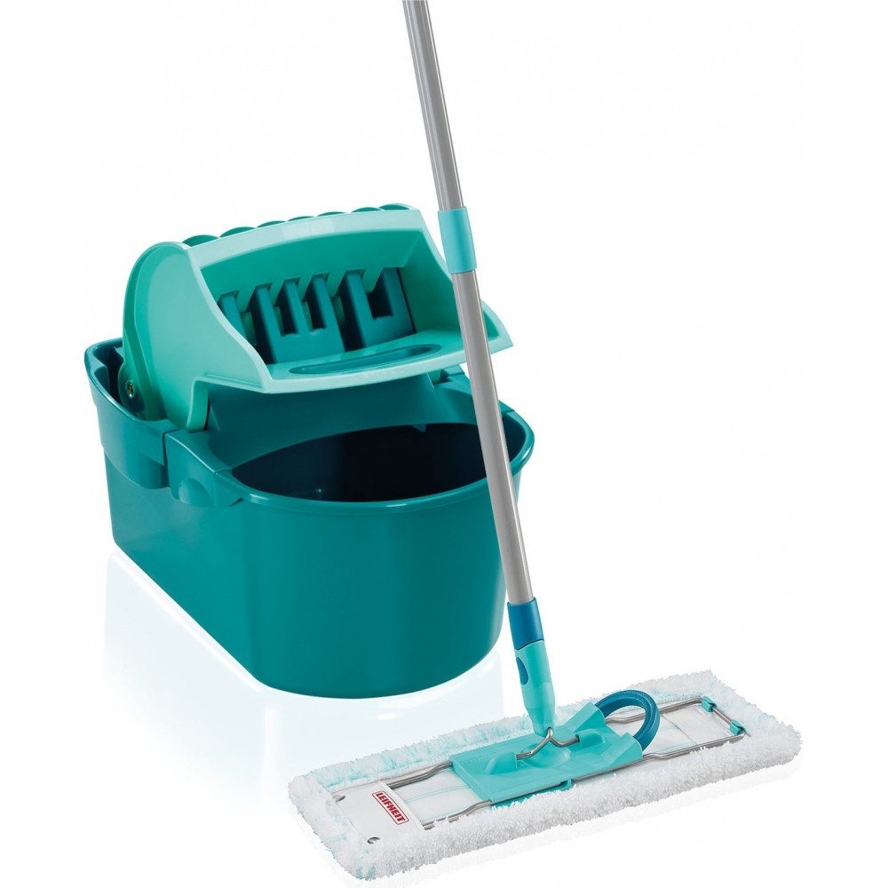 Leifheit Wischmopp Profi Compact Wischtuchpresse - Bodenwischer - türkis
