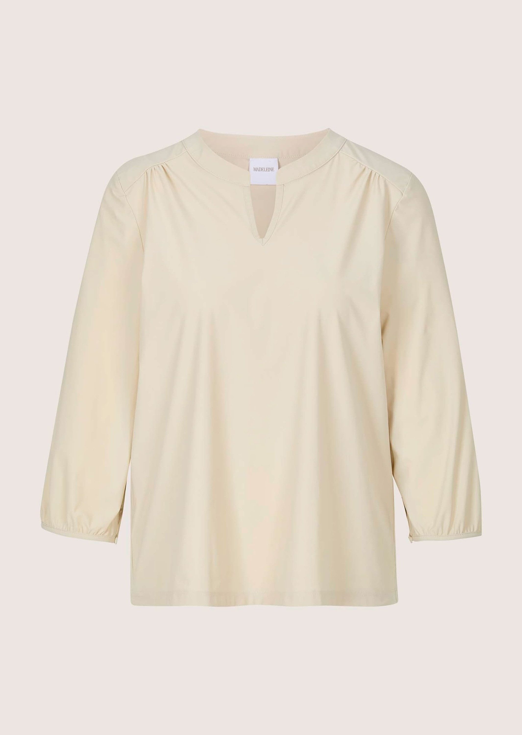 Kurzarmbluse Elegante Schlupfbluse mit V-Ausschnitt