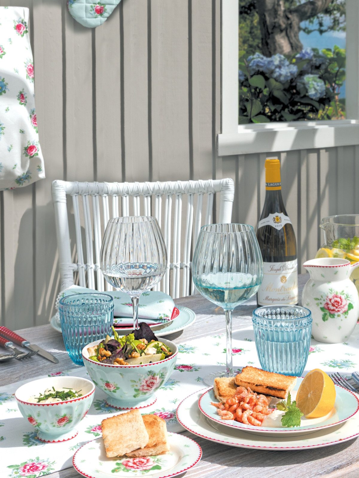 Greengate Tischläufer Alivia Tischläufer white 140x45cm