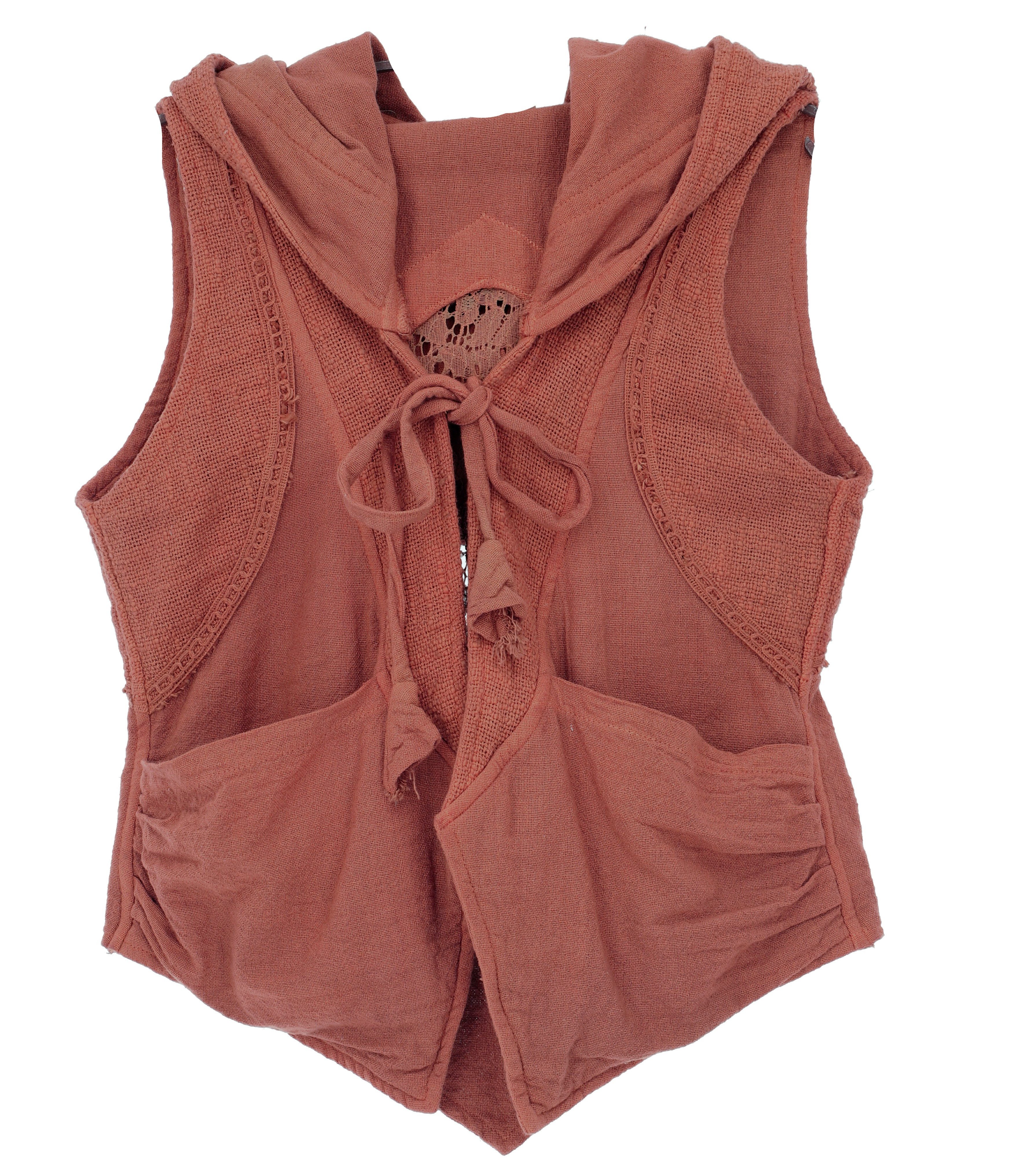 Guru-Shop T-Shirt Goa Psytrance Weste, Pixi Weste, Boho Weste mit.. alternative Bekleidung