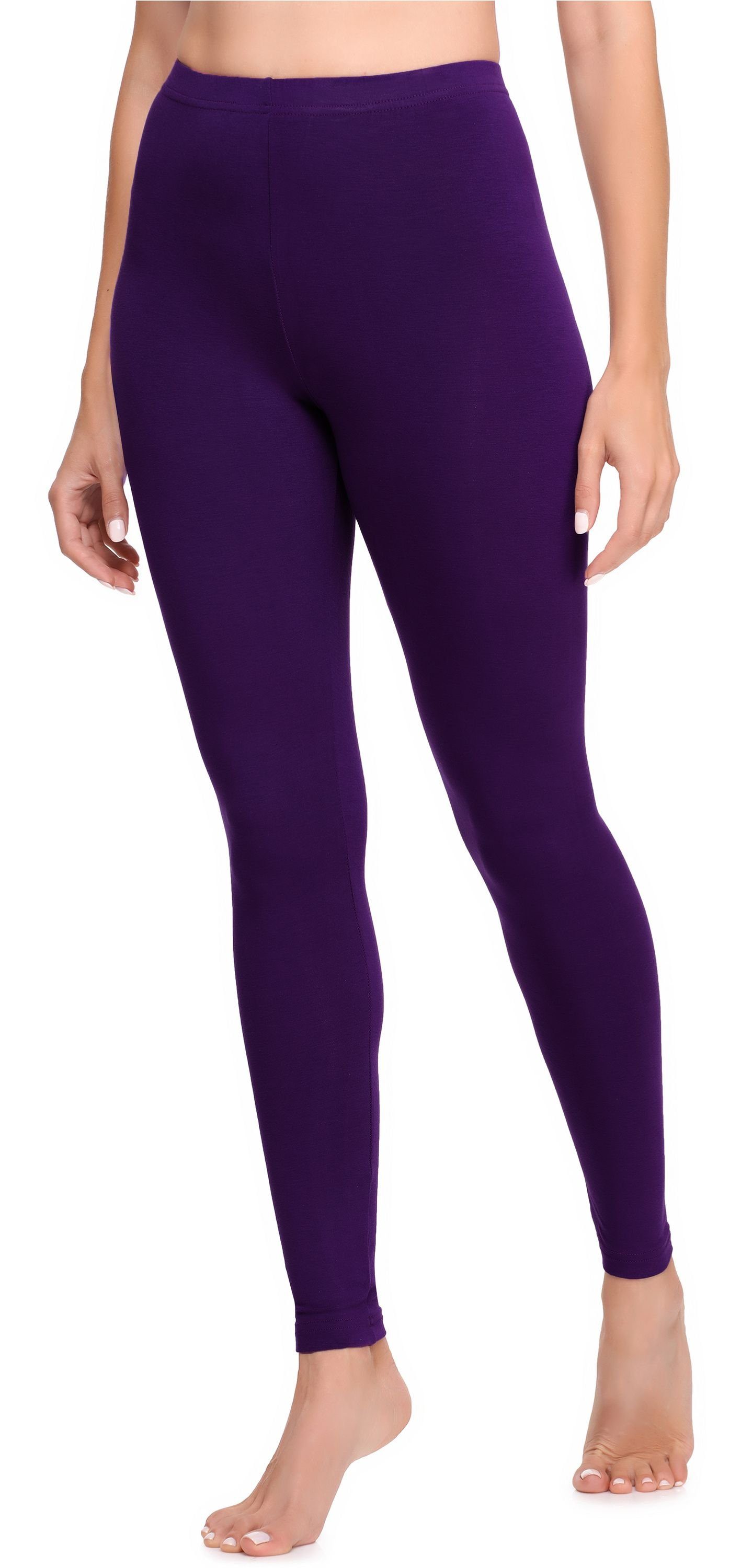 Ladeheid Leggings Damen Lange Leggings aus Viskose LA40-201 (1-tlg) elastischer Bund