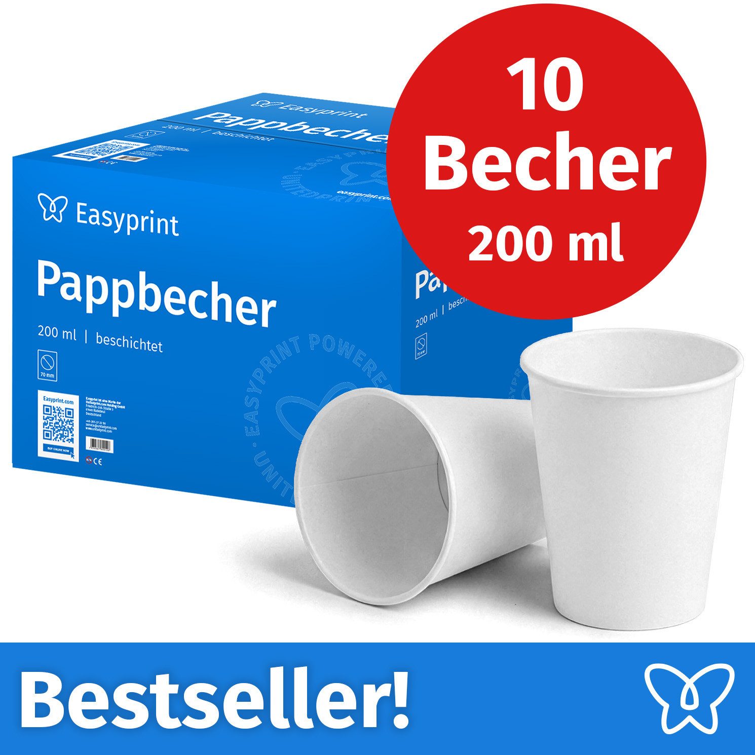 Easyprint Einwegbecher, 10-tlg.
