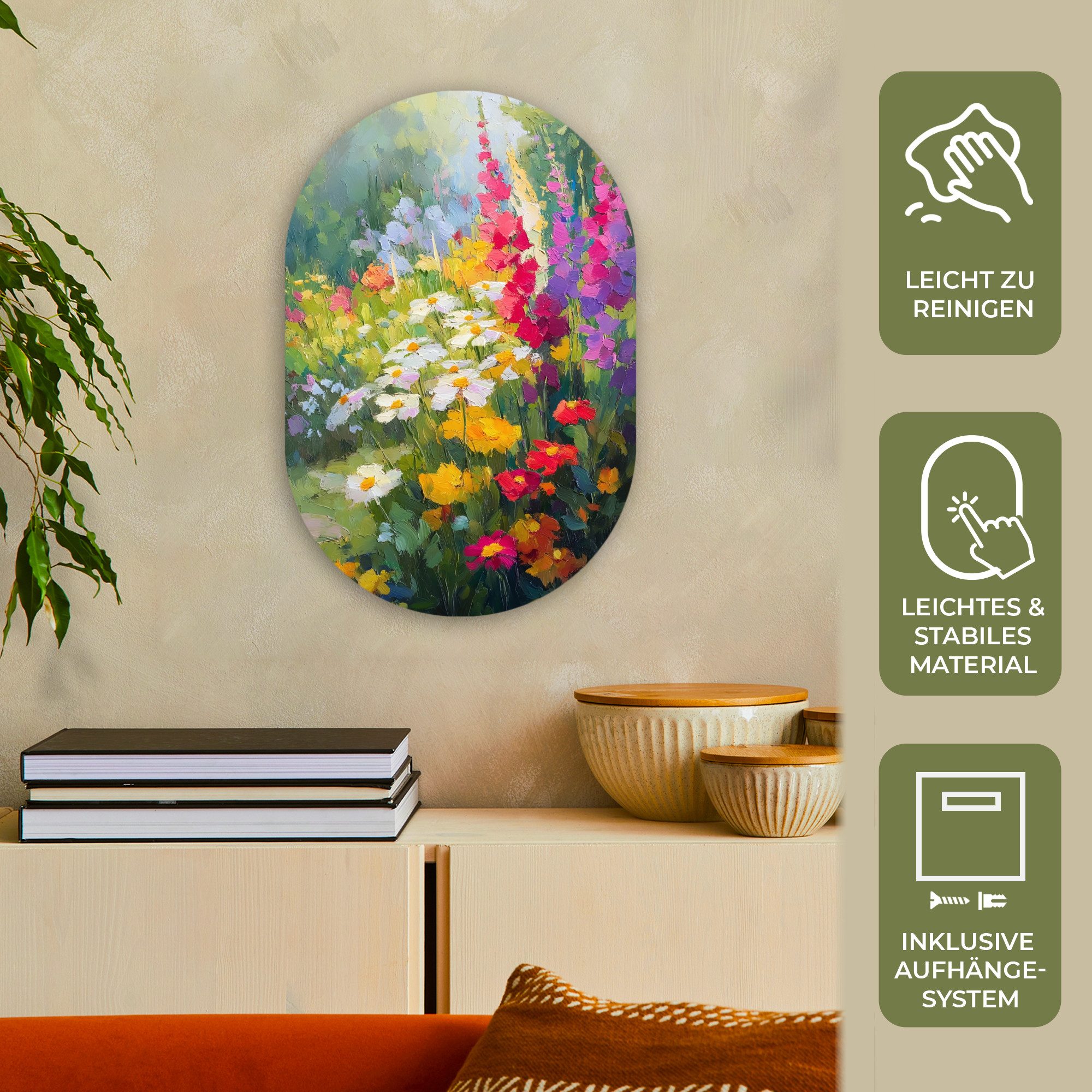 MuchoWow Gemälde Sommergarten - Atmosphärisch - günstig online kaufen