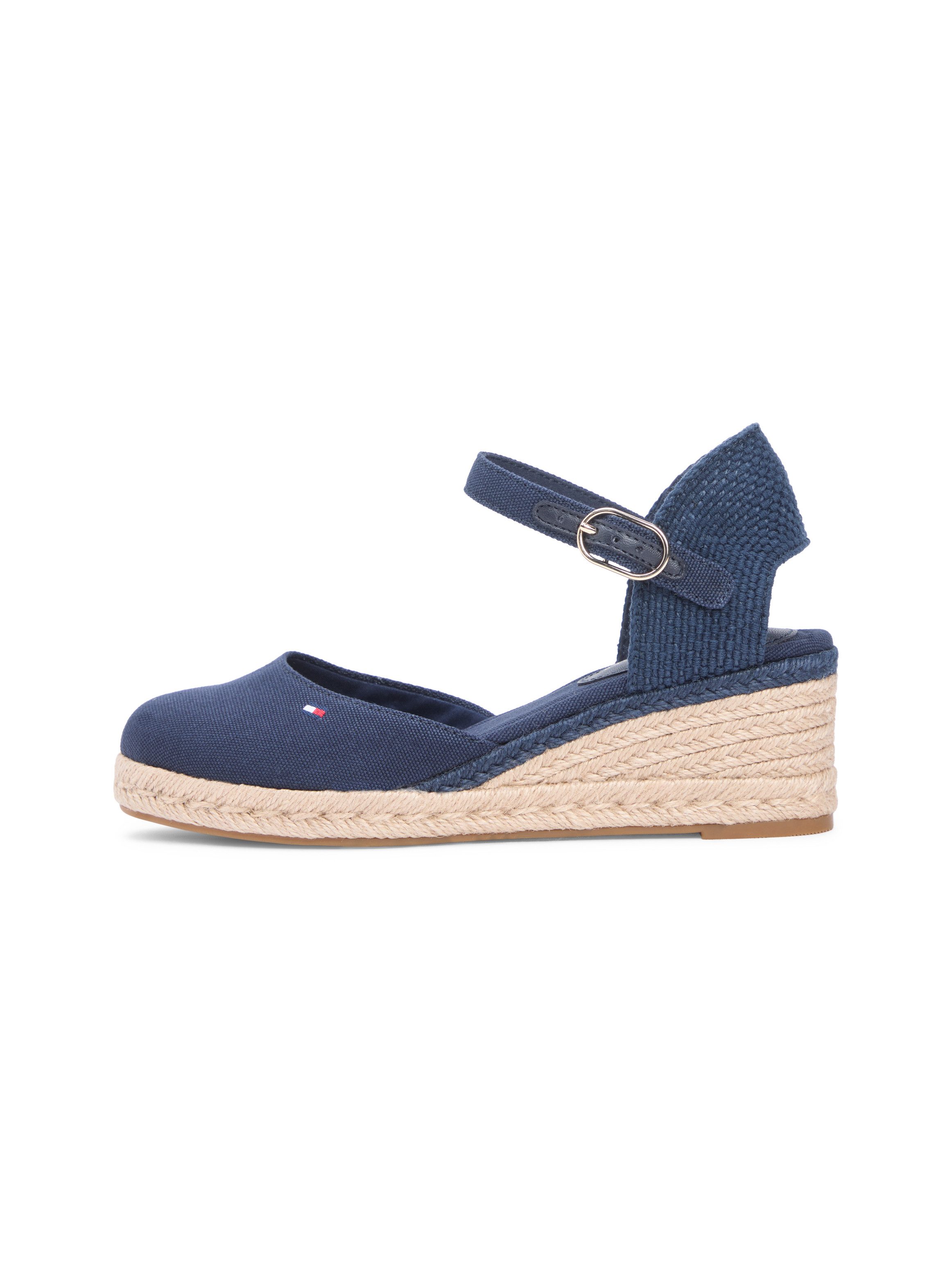 Tommy Hilfiger MID WEDGE ESPAD CLOSED TOE Keilsandalette Plateau, Sommerschuh mit verstellbarer Schnalle, schmale Form – Bild 5 von 5