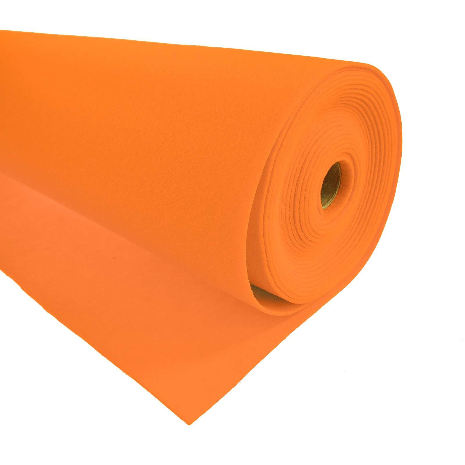 maDDma Stoff 1m waschbarer Bastelfilz Meterware Filz 90cm x 1,5mm, neonorange