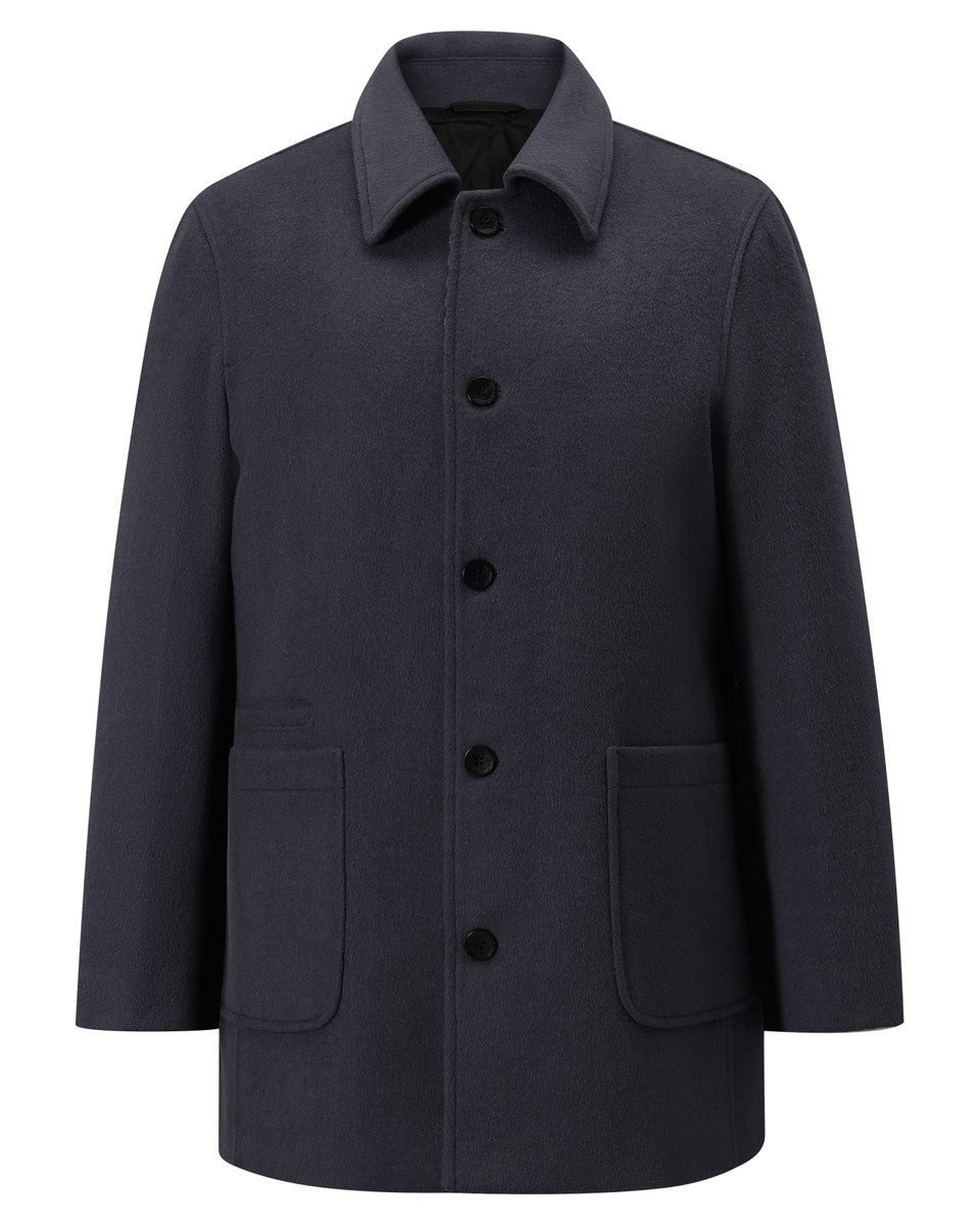 Allthemen Wollmantel Herren Mittellanger Wollmix Mantel Regular Fit Business Wintermantel