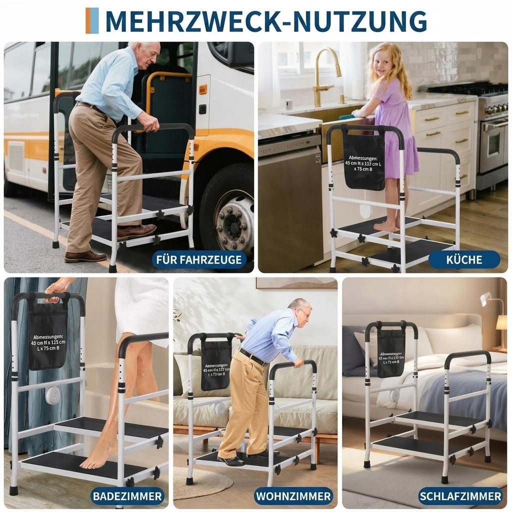 GarveeMore Stehhilfe Aufstehhilfe Höhenverstellbar belastbar bis 200kg – Bild 5 von 5