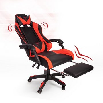 TRISENS Chefsessel Konrad (1 Stück), Gaming Stuhl mit Fußstütze Gaming Chair mit flexiblen Design-Armlehnen