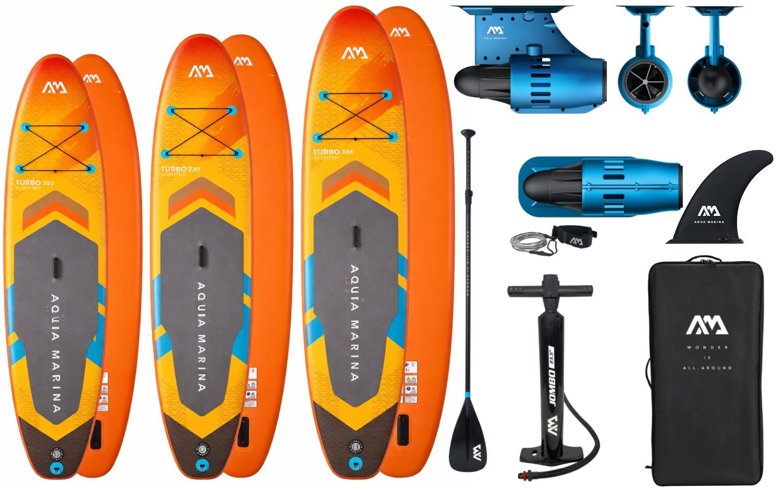 Aqua Marina SUP-Board Aqua Marina Turbo GO SUP Board mit Bluedrive-S Motor Elektroantrieb -