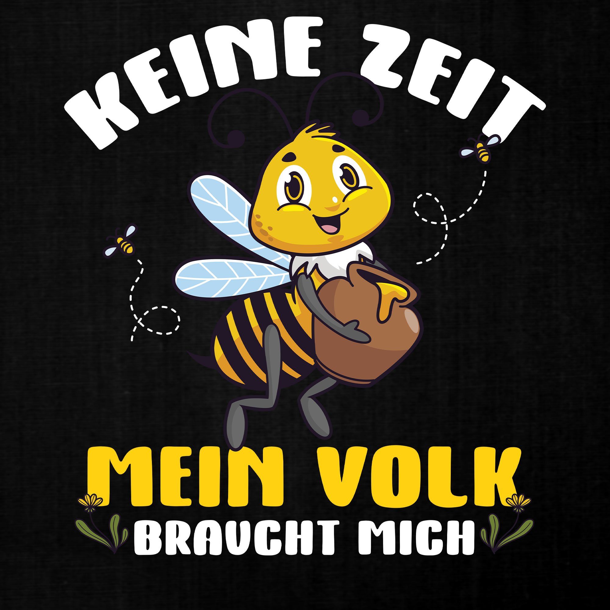 Quattro Formatee Achselhemd Mein Volk Herren - Biene braucht Honig mich (1-St) Imker Tank-Top
