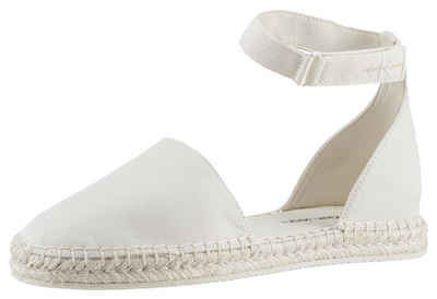 Calvin Klein Jeans EMMA 5C *I Espadrille Strandschuh, Sommerschuhe, Sandale mit Klettriemchen und Juteabsatz