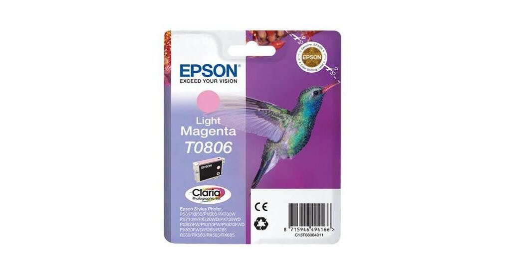 Epson Epson T0806 Kolibri Druckerpatrone magenta hell Tintenpatrone