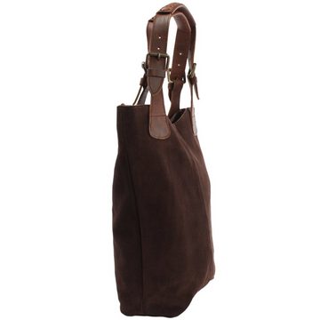 LECONI Henkeltasche Handtasche Damentasche Veloursleder Leder LE0033