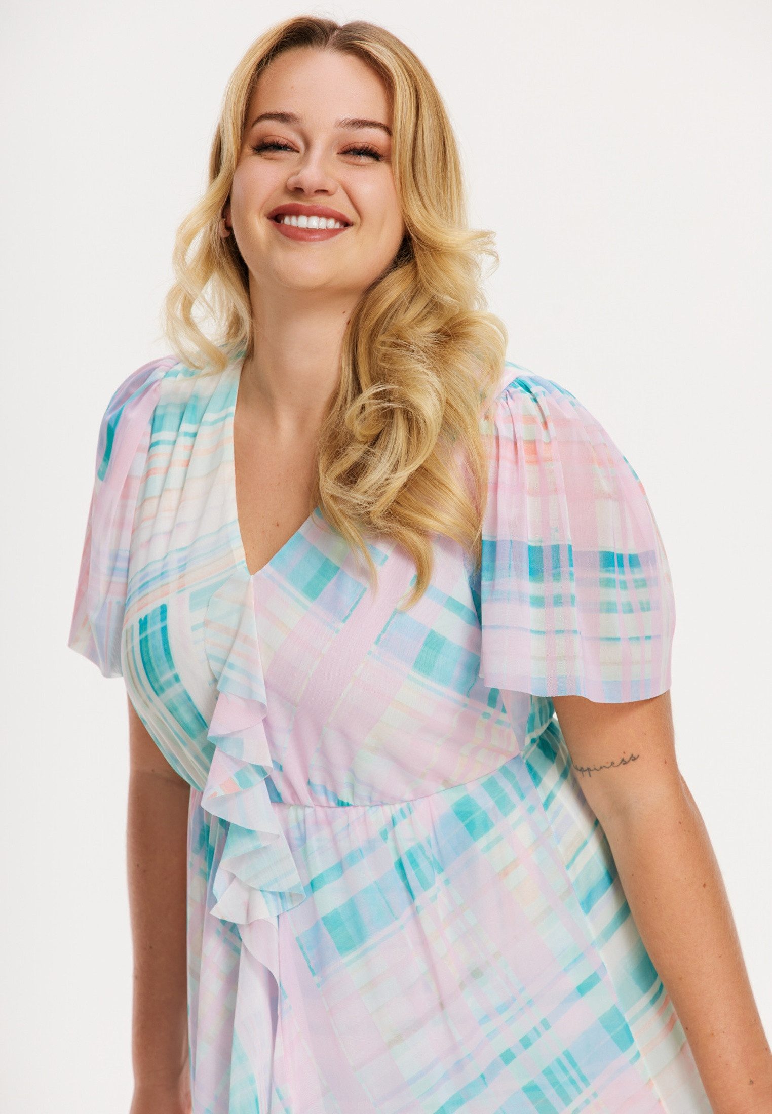 YOEK A-Linien-Kleid Damen Kleid mit Druck Bio-Baumwolle