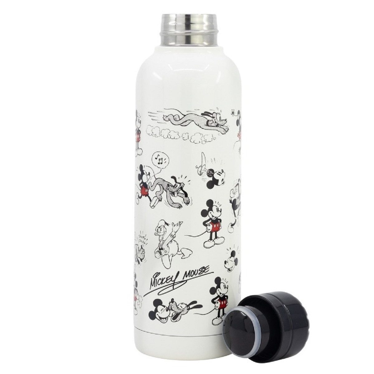 Disney Mickey Mouse Trinkflasche Isolierte Edelstahl Thermotrinkflasche 515 ml, Edelstahl