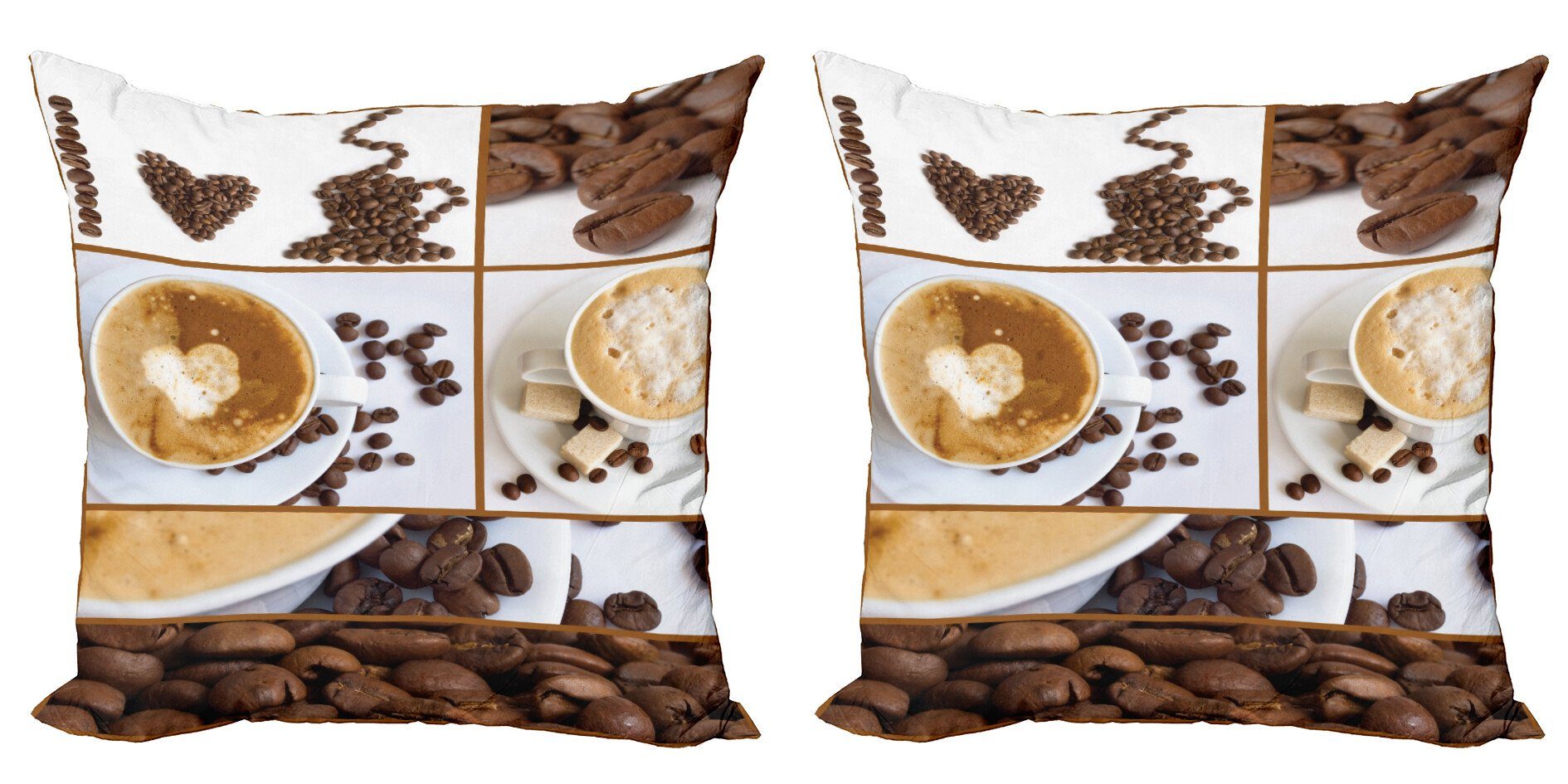 Kaffee Kissenbezüge Abakuhaus Hot Accent (2 Modern Digitaldruck, Schäumende Doppelseitiger Stück), Kaffeetassen