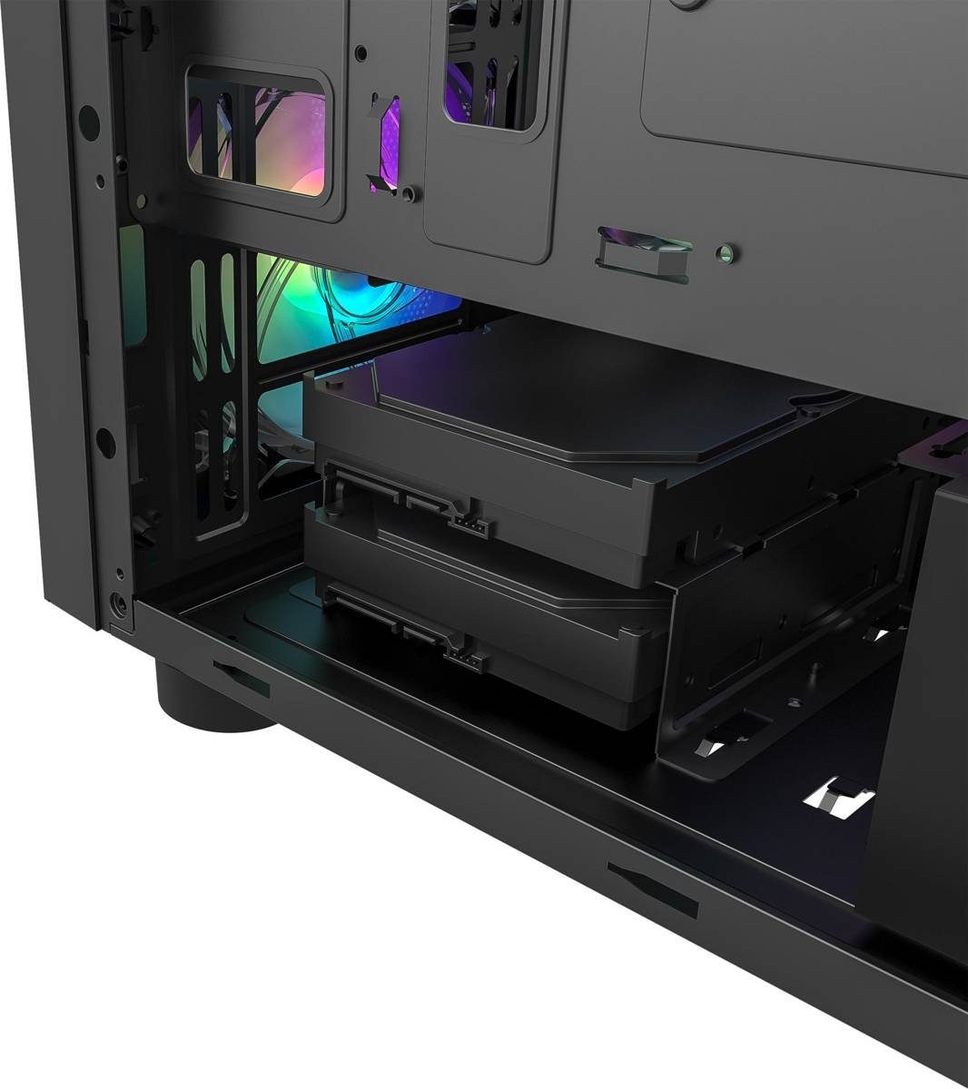 Darkflash Gaming-Gehäuse Wave Tower USB3.0 Computer Gamer Case PC-Gehäuse bis zu 5 Lüfter Seite