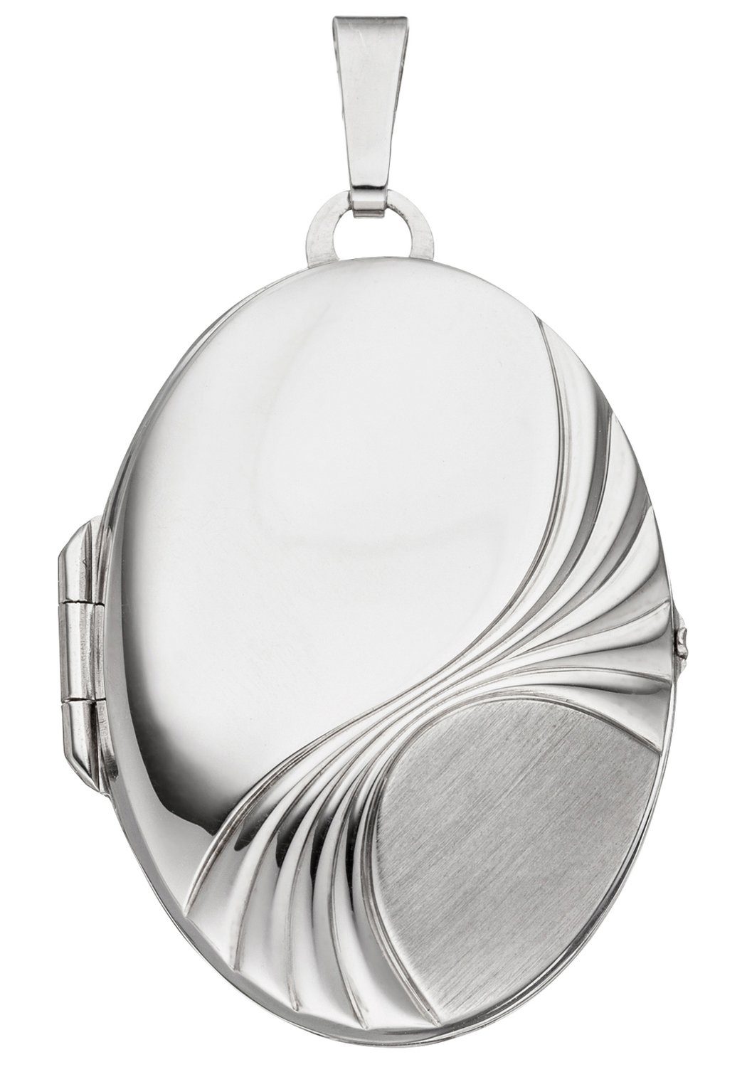 JOBO Medallionanhänger Anhänger Medaillon oval, 925 Silber