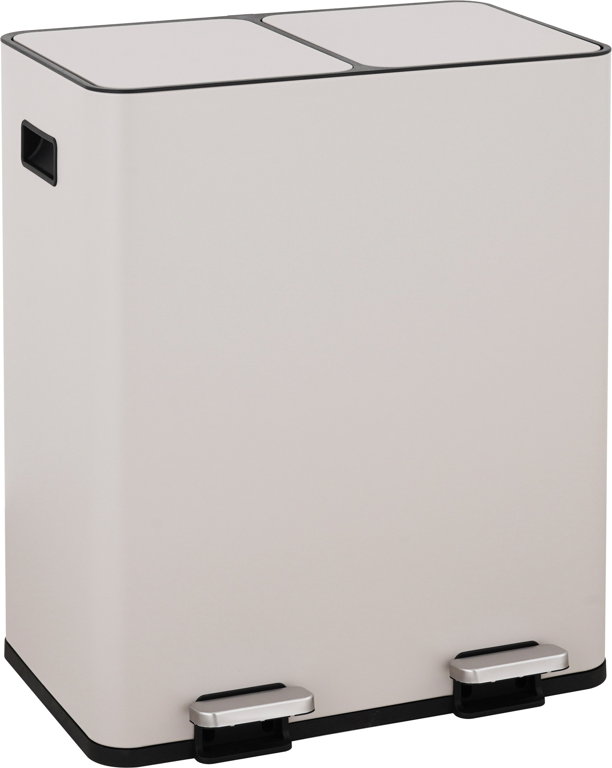 OTTO home Mülleimer Garrin, Soft Close, m. 2 Fächern, Fassungsvermögen 2x15 L bzw. 2x30 L, Mülltrennsystem mit 2 separaten Innenbehältern und Fußtrittpedalen