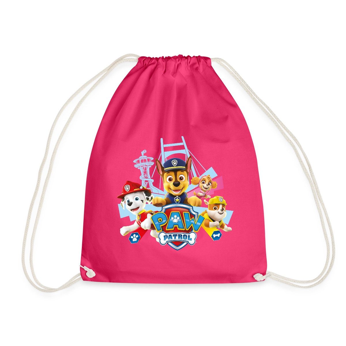 Spreadshirt Turnbeutel Paw Patrol Logo Turnbeutel günstig online kaufen