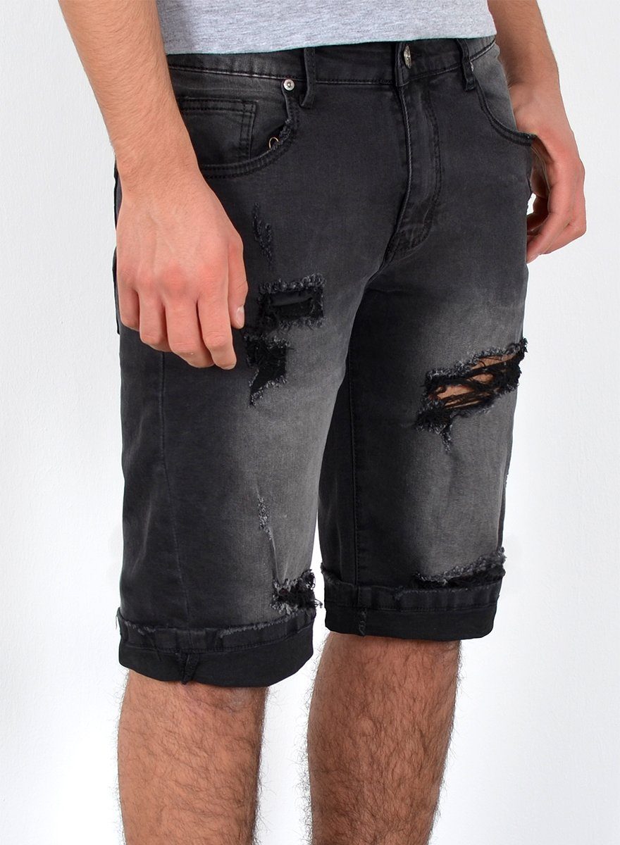 ESRA Jeansshorts Herren Jeans Shorts Hose Herren kurze Jeans Hose mit 5 Poc günstig online kaufen