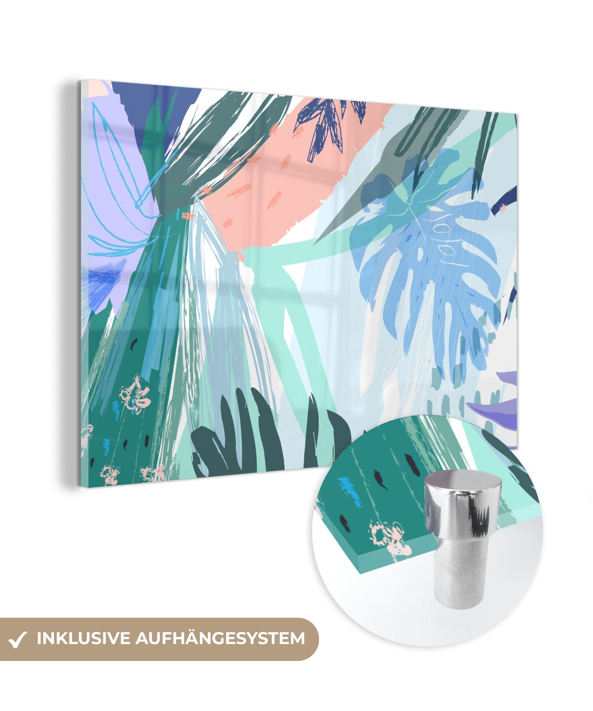 Tropisch, Acrylglasbilder Sommer Acrylglasbild - (1 Wohnzimmer Pflanze St), - Schlafzimmer MuchoWow &