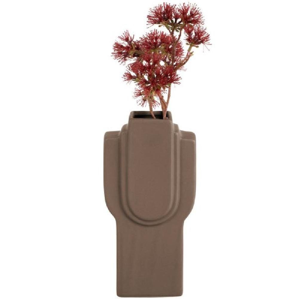 Layer Present Vase Taupe Dekovase Time Brown Ceramic Rectangles Art