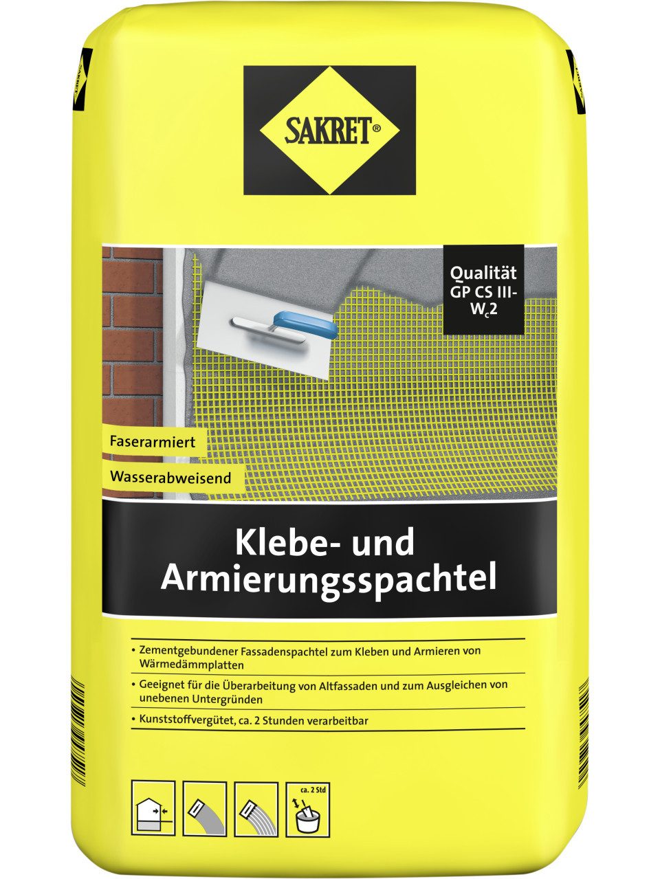 Sakret Fliesenaufkleber SAKRET Klebe- und Armierungsspachtel 10 kg Sack
