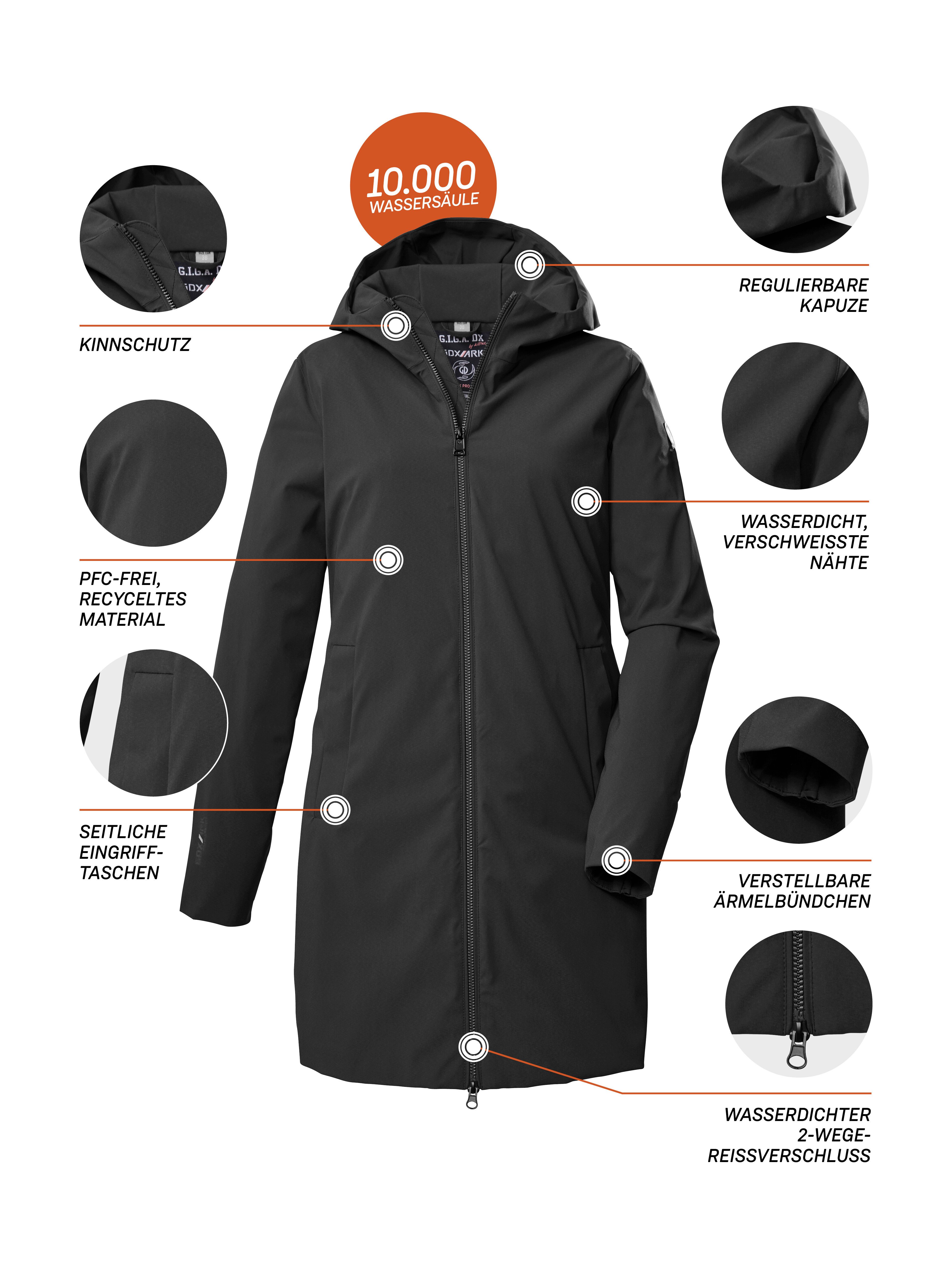 G.I.G.A. DX by killtec Parka GS 154 WMN PRK Ultraleichter, urbaner Parka, 100% wasserdicht, verstellbar, recycelt