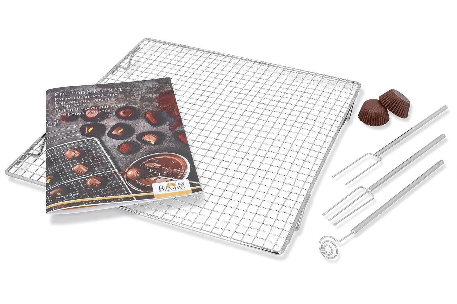 Birkmann Pralinenform CHOCOLATERIE, 5-teilig, Braun, Papier, Edelstahl, mit Pralinenrezeptheft