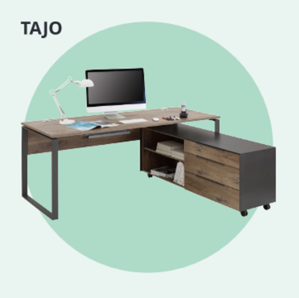 Maja Möbel Schreibtisch TAJO ideal zum Homeoffice zu erweitern, als SET auch mit Schreibtisch