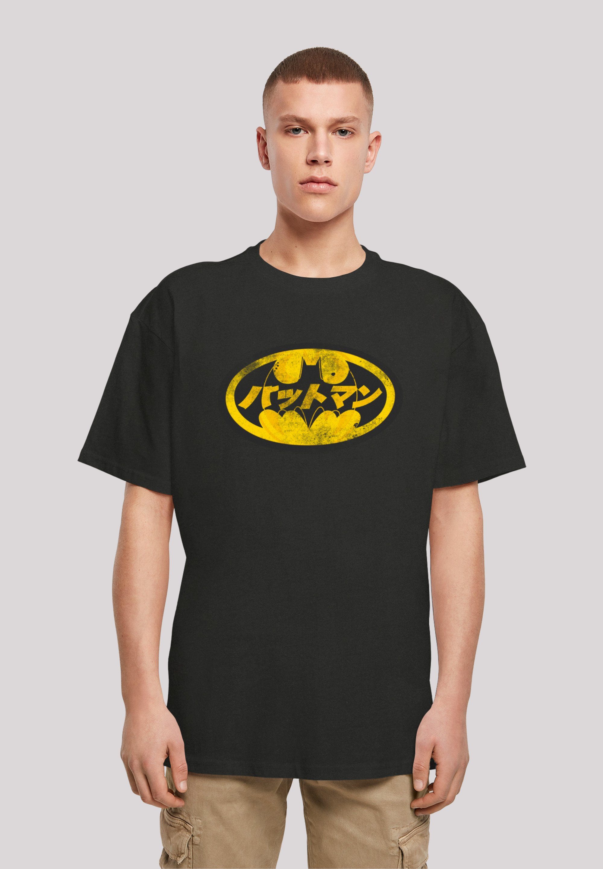 F4NT4STIC T-Shirt DC Comics Batman Japanese Logo Yellow Print schwarz