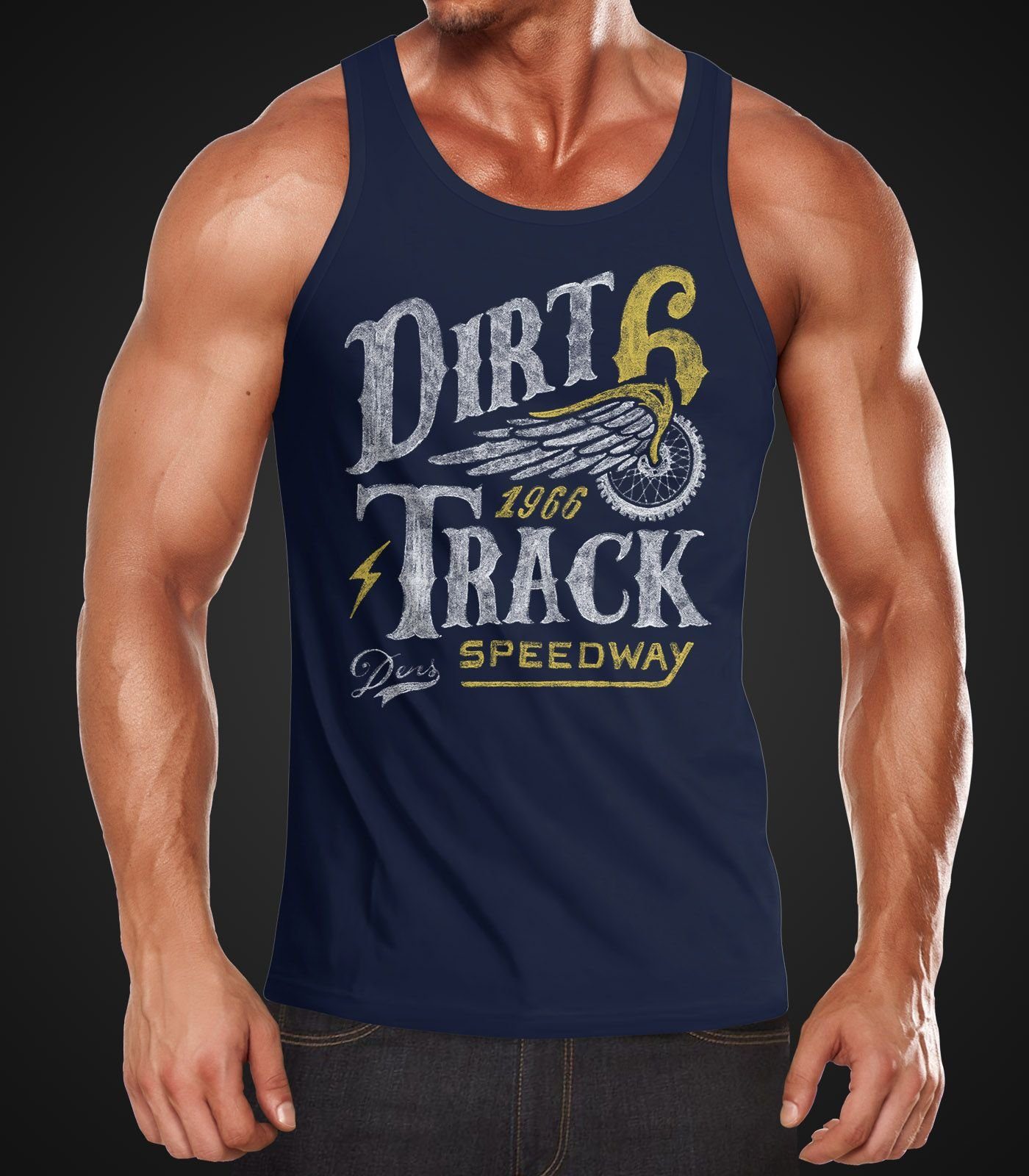 Neverless Tanktop Herren Tank-Top Dirt Track günstig online kaufen