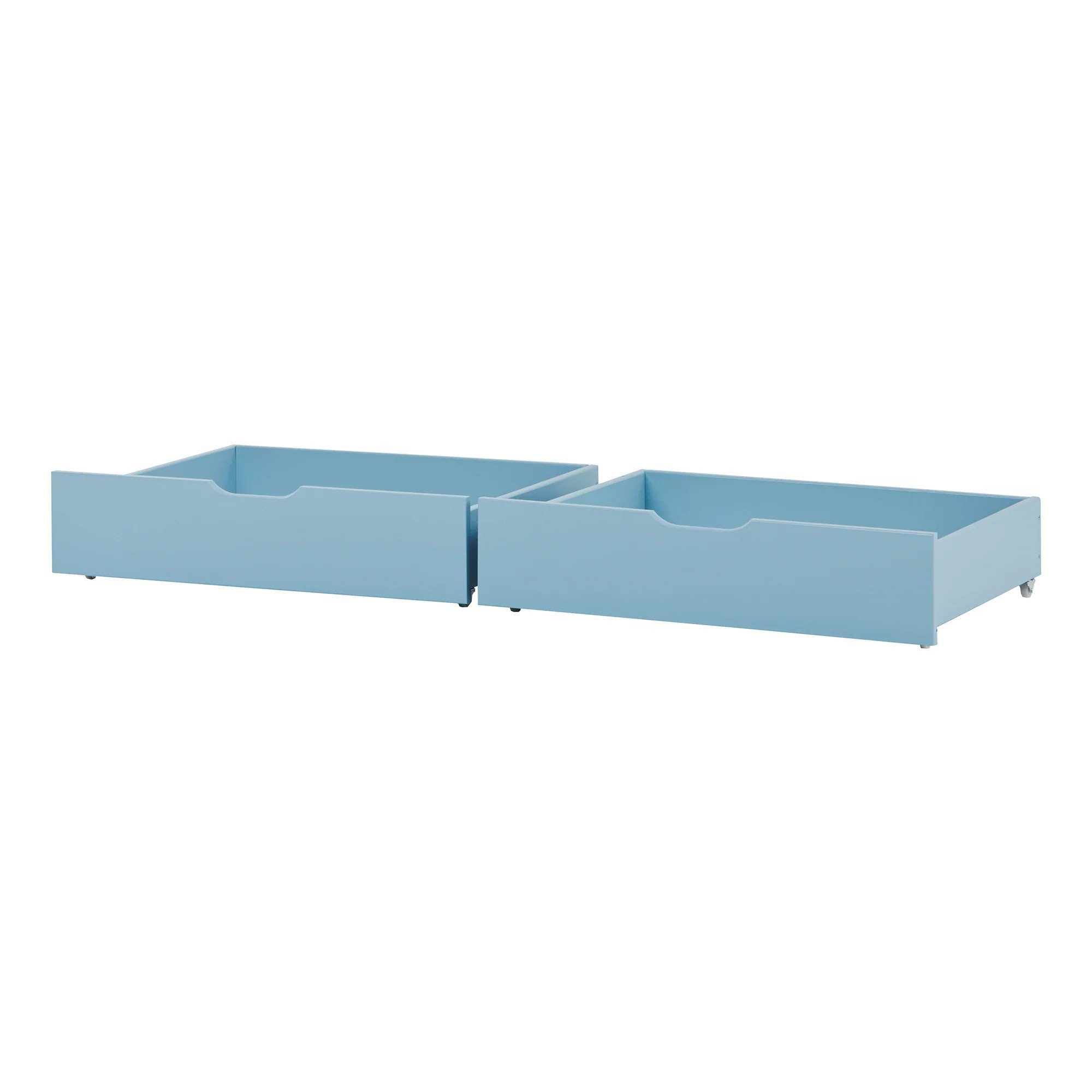 Hoppekids Bettschubkasten Schubladenset für 70x160 cm Betten Blau