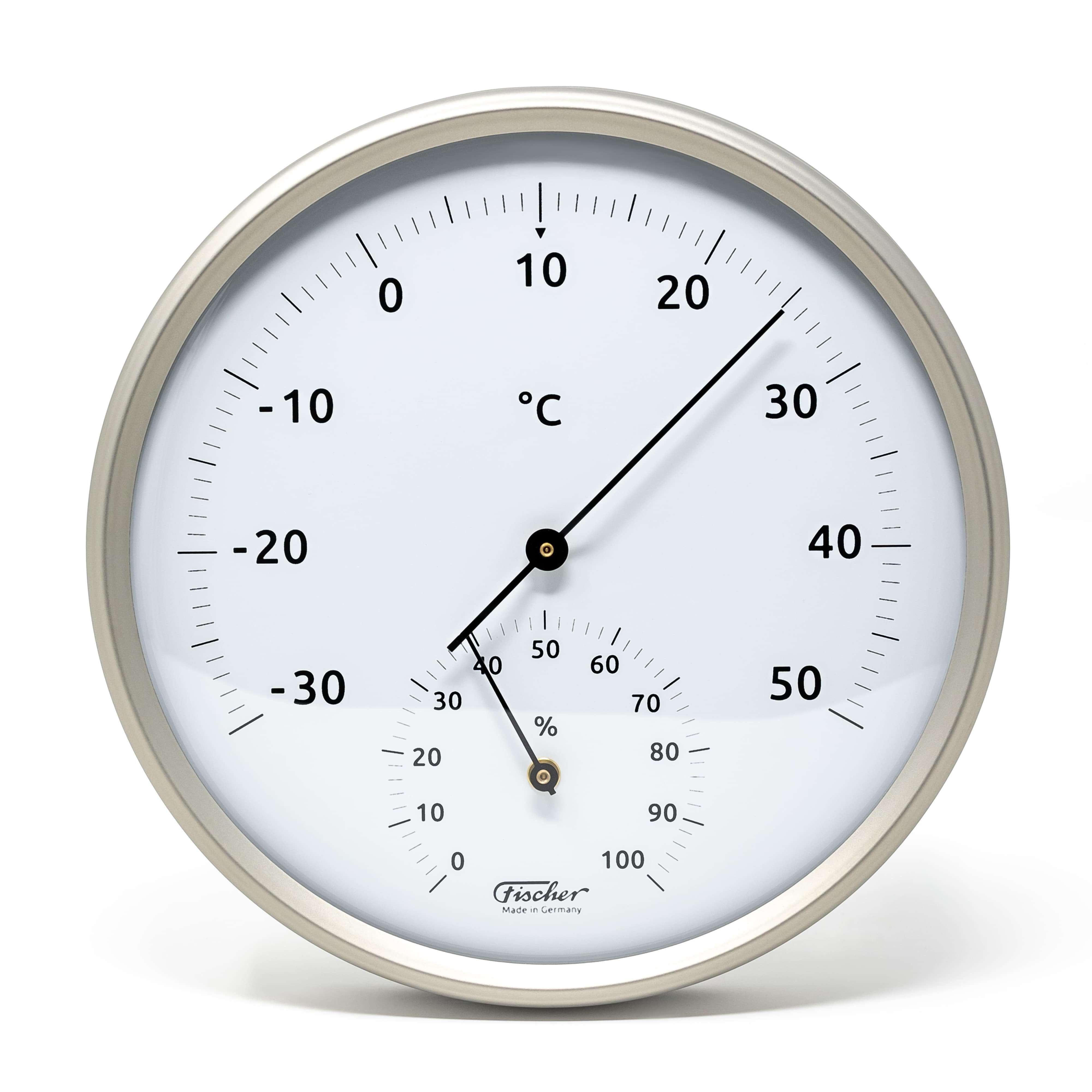 Fischer Klimamesser Fischer 186TH Thermo-Hygrometer160mm Edelstahl Made in Germany