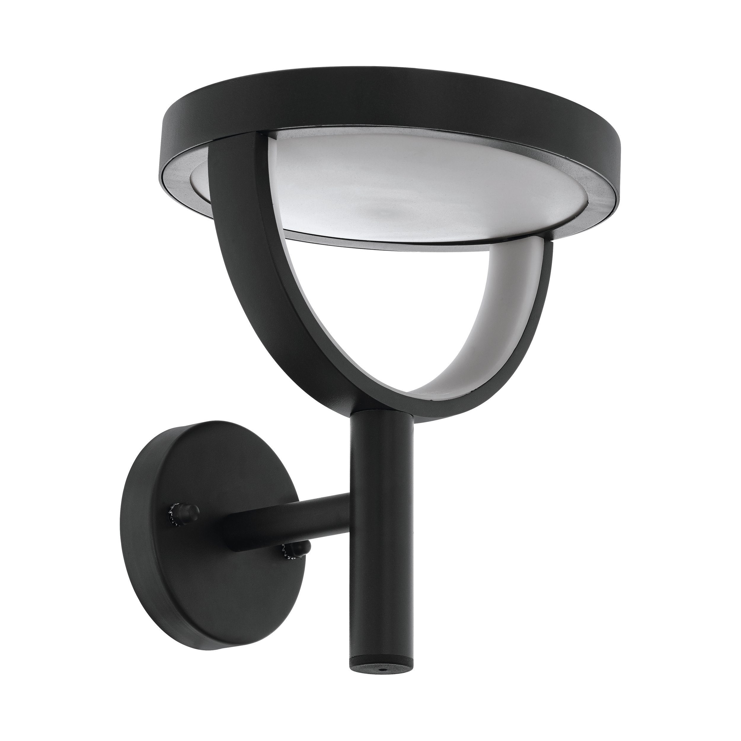 EGLO LED Wandleuchte Francari-c, Leuchtmittel inklusive, Smart Home Außenleuchte, Wandleuchte, Schwarz, weiß, dimmbar, IP44