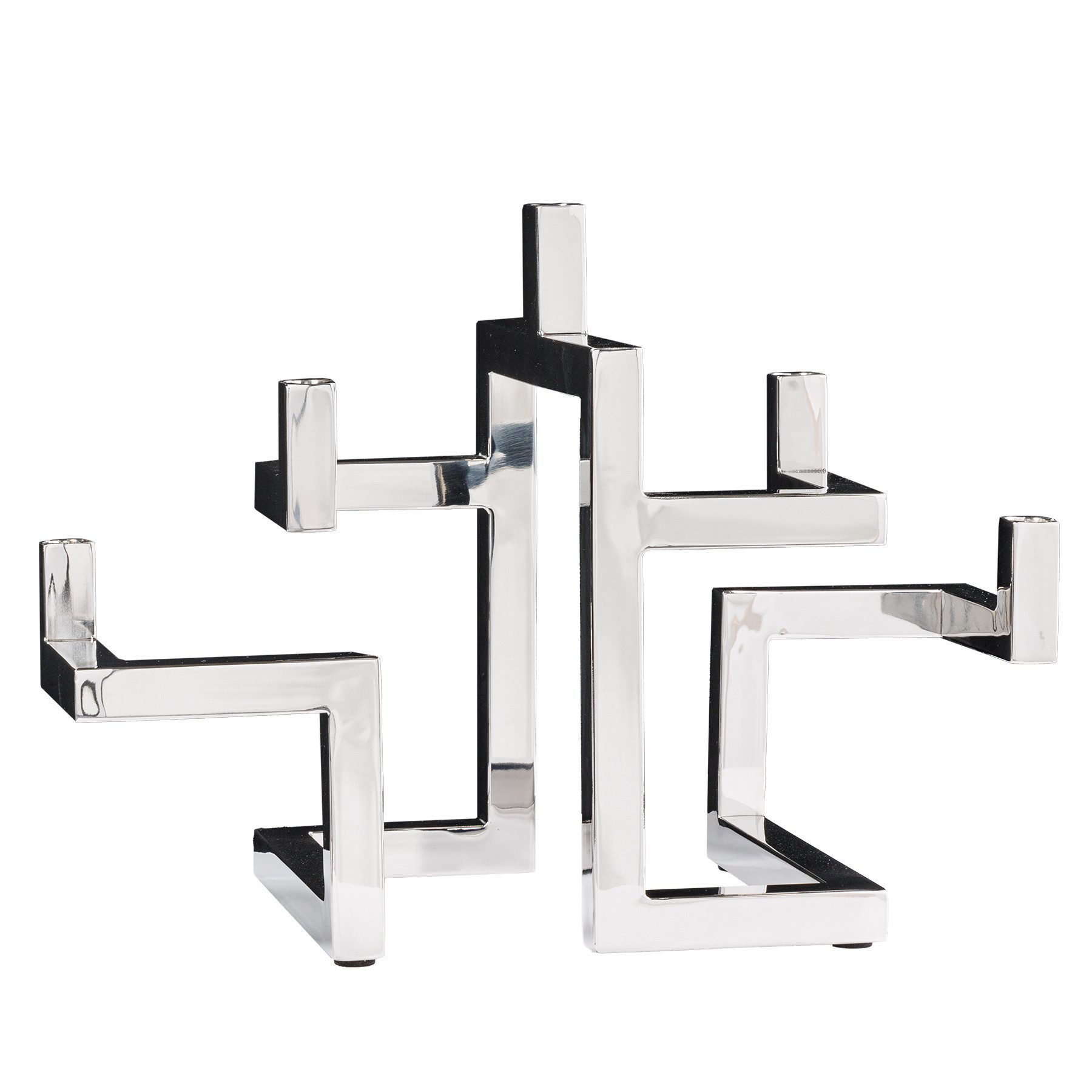 riess-ambiente Kerzenhalter ABSTRACT 50cm silber · Metall-Kerzenständer im günstig online kaufen