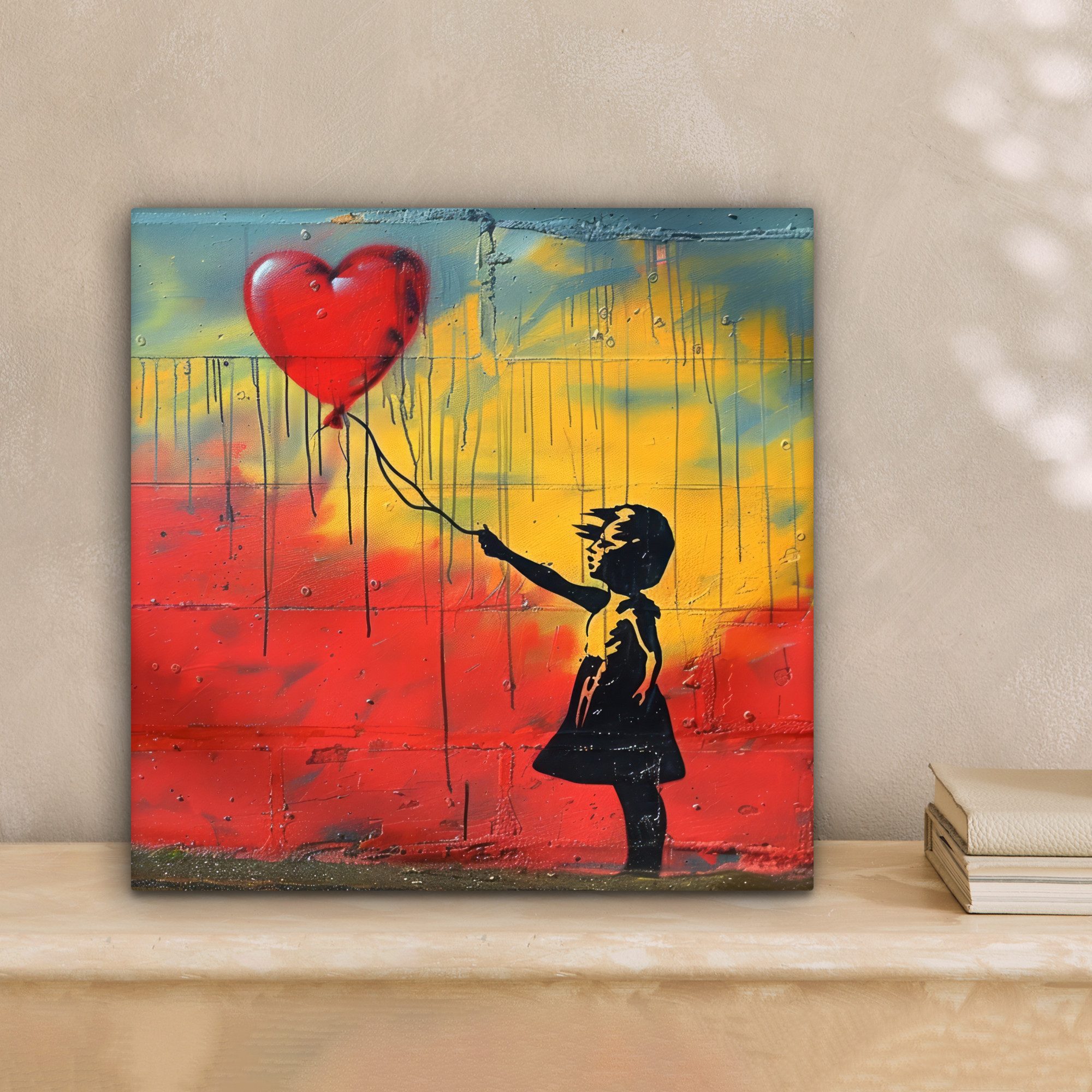 OneMillionCanvasses® Leinwandbild Banksy Style - Farbenfroh - Graffiti - Mä günstig online kaufen